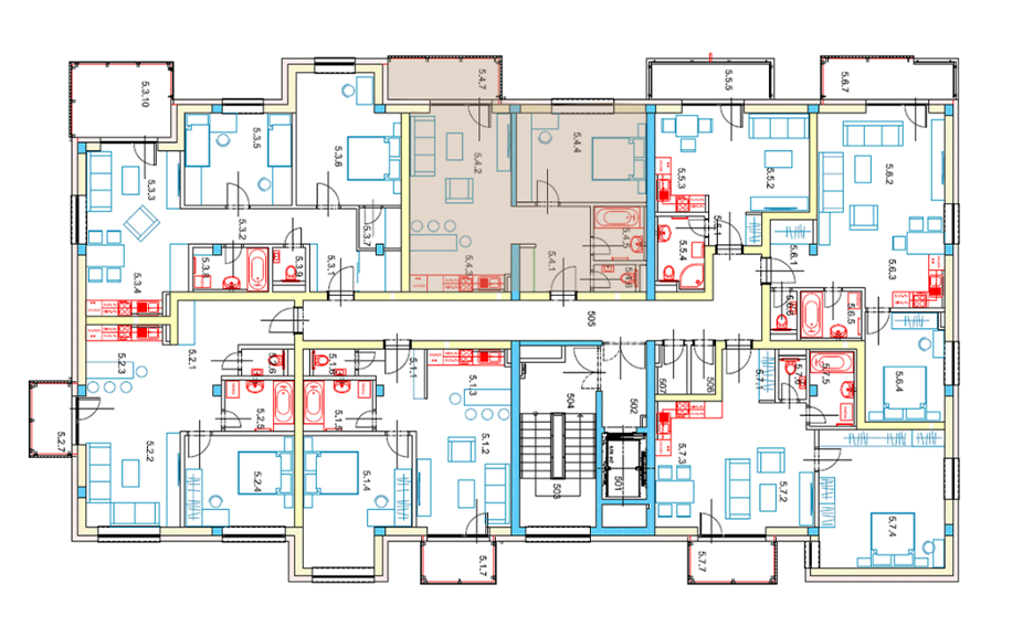 Egidius Residence poloha bytu 5.4 - podlažie