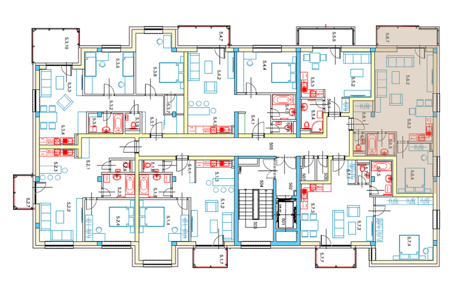 Egidius Residence poloha bytu 5.6 - podlažie